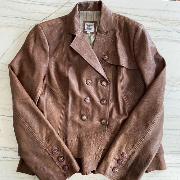 People Like Frank Leather Jacket Sz M - Picture 4 of 10